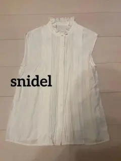SNIDEL ノースリーブシャツ ホワイト ONE SIZE