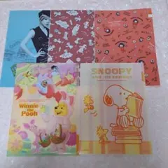 ★中仕切り付き★A4サイズ クリアファイル 5点まとめ売り スヌーピー 少女時代
