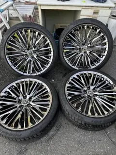 [極美品 走行3000km] WALD 22インチ タイヤホイールセット　4本目 オーバーフェンダーサイズ！】WALD ジャレット J11-C 22in 10.5J