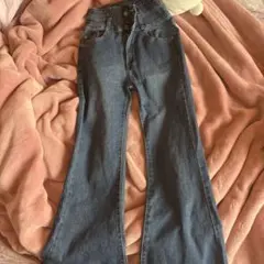 ハイウエスト フレアデニムパンツ