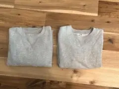 ユニクロ110 グレー トレーナー スウェット 2点セット双子ウルトラストレッチ