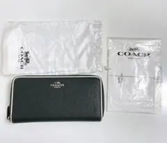 【美品】COACH コーチ 長財布 ラウンドファスナー ブラック