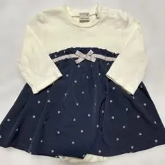 ハートシフォンドッキングロンパース