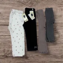 ベビー レギンス スパッツ 4枚セット 80cm 75cm 白　黒