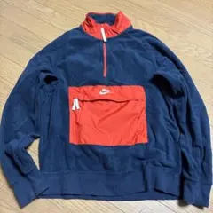 Nike ハーフジップ フリースジャケット M ネイビー/レッド