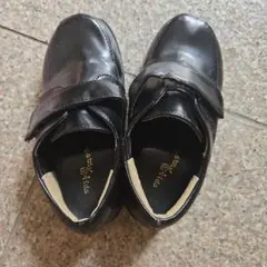 19cm　ブラック フォーマルシューズ マジックテープ付き