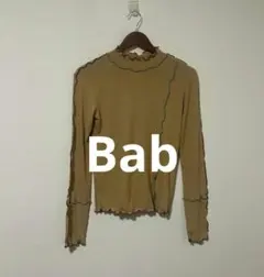 Bab バブ 2WAY 配色メロウ ハイネックトップス 長袖 F