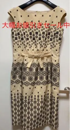 TOCCA トッカ 花刺繍 クリームイエロー　ワンピース