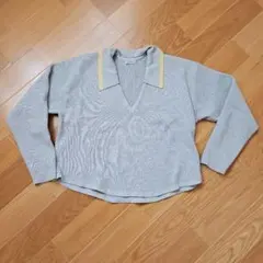 【美品】Sea Room Lynn グレー Vネック 長袖カットソー