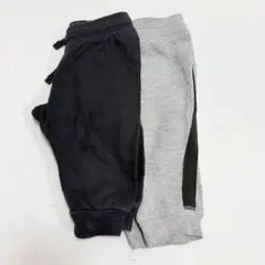 H&M ベビー スウェットパンツ ブラック グレー 2枚セット 70cm