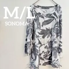 ⭐️627 SONOMA 花柄 長袖Tシャツ S しぼり おしゃれ