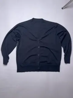 無印 MUJI UVカットライトニットVネックカーディガン 黒 ブラック