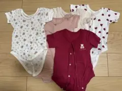 【まとめ売り】西松屋 半袖ロンパース肌着 8枚セット 70サイズ 女の子