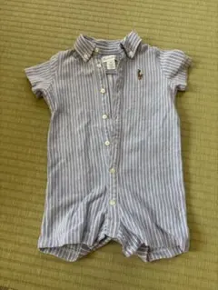 Ralph Lauren ストライプロンパース 9m