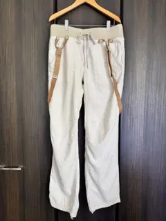goa フレア カーゴパンツ 立体ポケット ベージュ パラシュート 亜熱帯