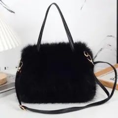 ファーバッグ ミニバッグ ブラック フェイクファー ショルダー バッグ 1173
