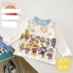 バイキンマン　アンパンマン　長袖Tシャツ　子ども服 なかまたち　#103