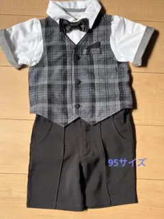男児　半袖フォーマルスーツ４点セット　95㎝