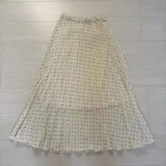 ローリーズファーム LOWRYSFARM ロングスカート ドット柄 プリーツ