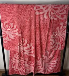 b904 正絹　振袖　総絞り　オレンジ系　着物 b904 正絹 振袖 総絞り オレンジ系 着物 - メルカリ