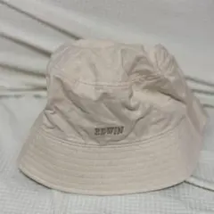 EDWIN バケットハット アイボリー 刺繍ロゴのサムネイル