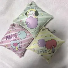 BT21 クッション型キーホルダー 3個セット