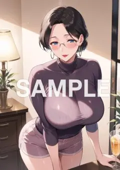 AI美少女 グラビア A4ポスター タートルネック