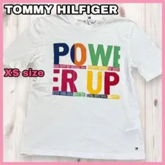 トミー TOMMY HILFIGER プリント 半袖Tシャツ ホワイト コットン