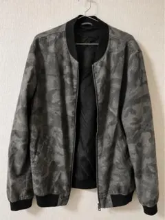 ZARA MAN グレー迷彩 MA-1ジャケット L