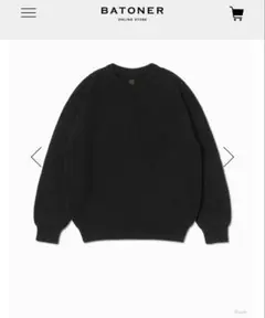 BATONER バトナー Men SIGNATURE CREW NECK 黒 4のサムネイル