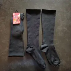 【新品】【美品】DAISO 着圧ソックス ブラック 23-25cm