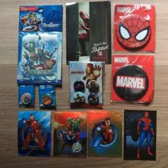 MARVEL アベンジャーズ シール、ステッカー、バッジ、芳香剤セット