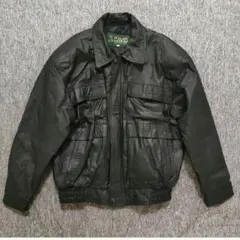 90s vintage フライトジャケット A-2 本革 XL 短丈 レザー 黒