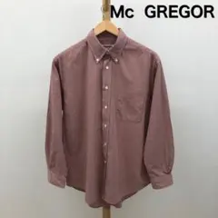 【在庫処分】【McGREGOR】L ボタンダウンシャツ　赤　チェック