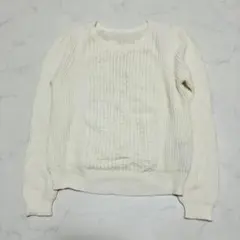 Apuweiser-riche ニット レース切替 アイボリー 2（B407）