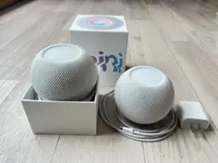中古美品 Pod mini 2台セット Apple ホームポッド 2025年最新】HOMEPOD mini 2個セットの人気アイテム - メルカリ