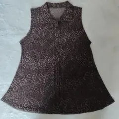 レオパード柄ブラウス ベスト タグなし