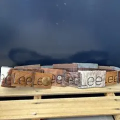 Lee ハラコとレザーのデザインベルト ブラウン系