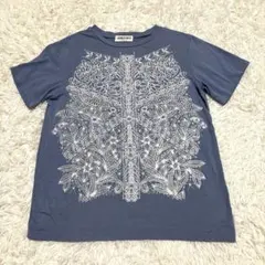 ジョルジュレッシュ Tシャツ 36 花柄 レース調 半袖 ブルー レディースのサムネイル