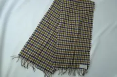 アクアスキュータム スコットランド製 カシミヤ100％ チェック マフラー