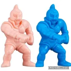 キンケシ 27　キン肉マン マリポーサ　ペールオレンジ　青　キン肉マン　キン消し