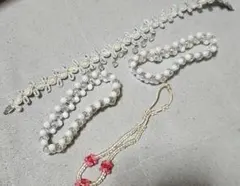 平成レトロ　ブレスレット　ネックレス？　ビーズ　パーツ　セット