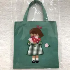 familiar ミニデニムバッグ　グリーン　ファミリアショー限定