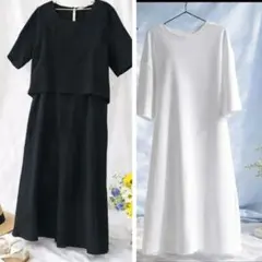 ZARA　ワンピース　2枚セット　モノトーン　Sのサムネイル