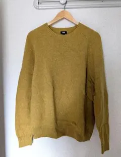 メンズ トップス ニット セーター イエロー