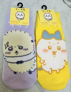 【新品タグ付】ちいかわ キャラックス 靴下 2足セット（ラッコ・ハチワレ）