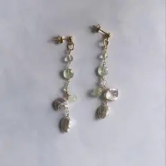 ピアス 天然バロックパール　14kgf