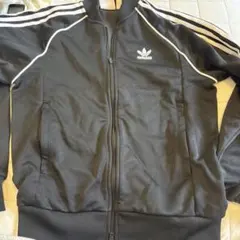 adidas ブラック トラックジャケット ジャージ上のサムネイル