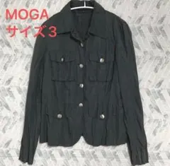 モガ シャツジャケット 薄手 サファリ風 比翼仕立て（3）コットン混のサムネイル