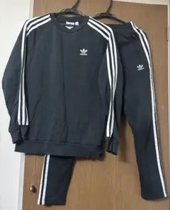 アディダスオリジナルスadidasoriginals黒セットアップ3本ライン